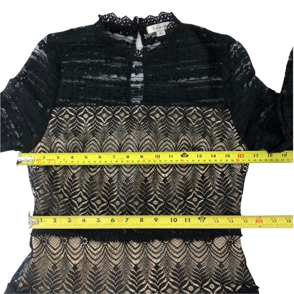 Francesca's Kenna Collection Lace A-Line Mini Black Lace Dress Holiday Dress Med - Picture 15 of 16